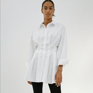 ZARA pleated shirt dress TRF